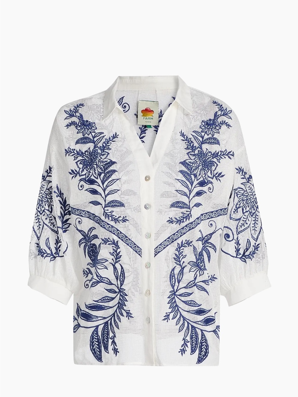 FARM RIO off White Nina Embroidery